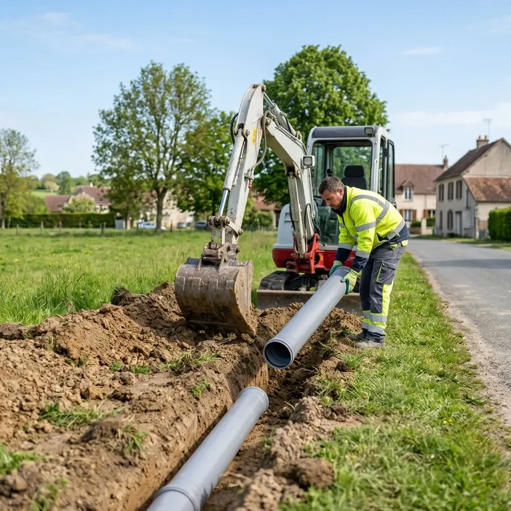 Raccordement au tout à l'égout Adainville (78113)