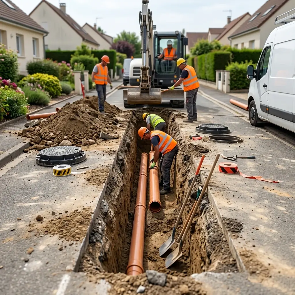 Raccordement au tout à l'égout Hauteville (78113)