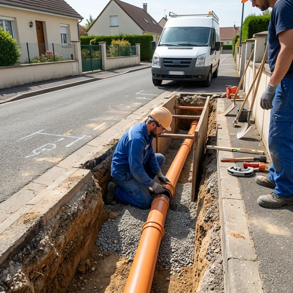 Raccordement au tout à l'égout Crespières (78121)