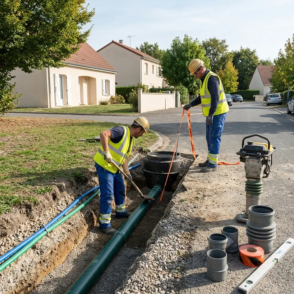 Raccordement au tout à l'égout Chapet (78130)