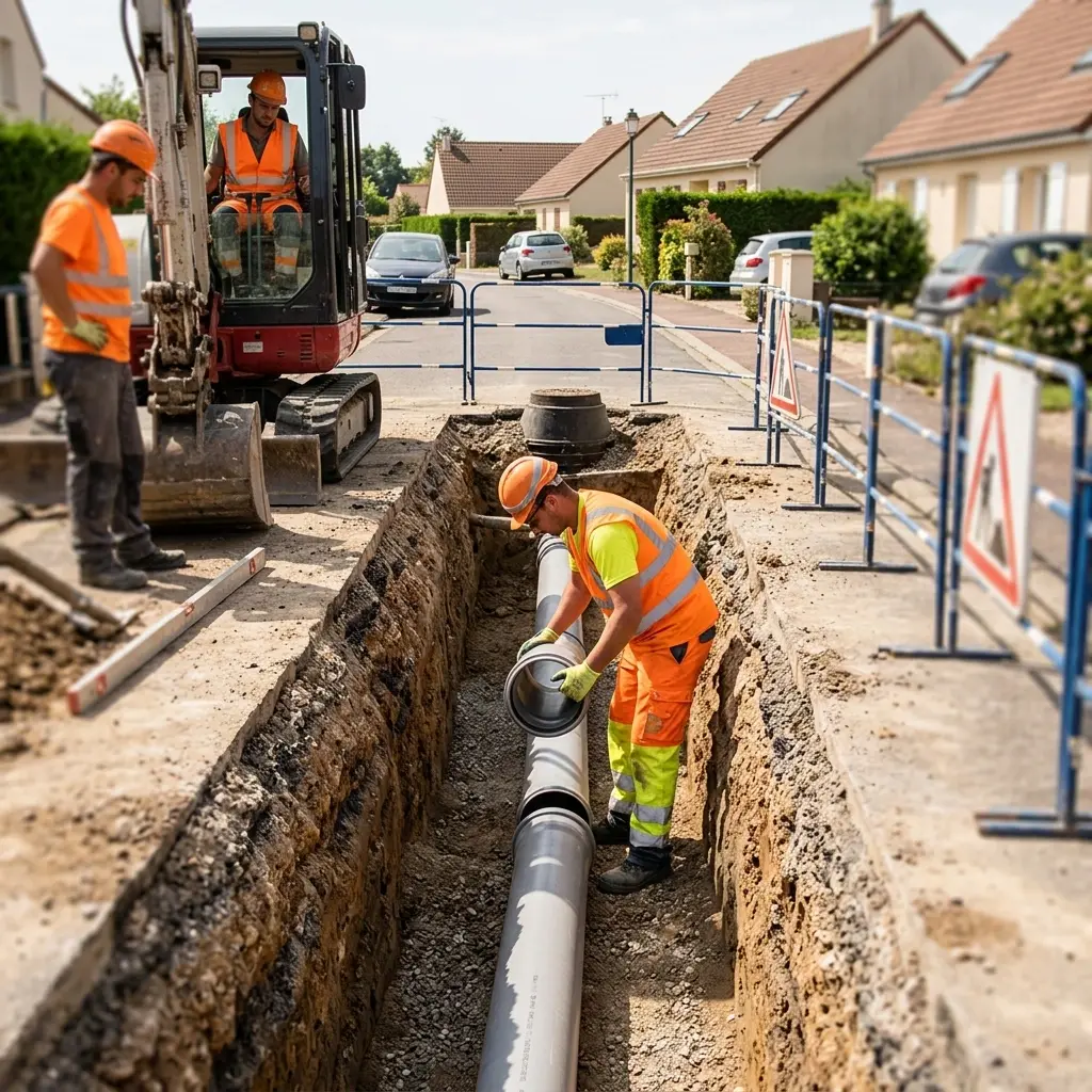 Raccordement au tout à l'égout Flacourt (78200)