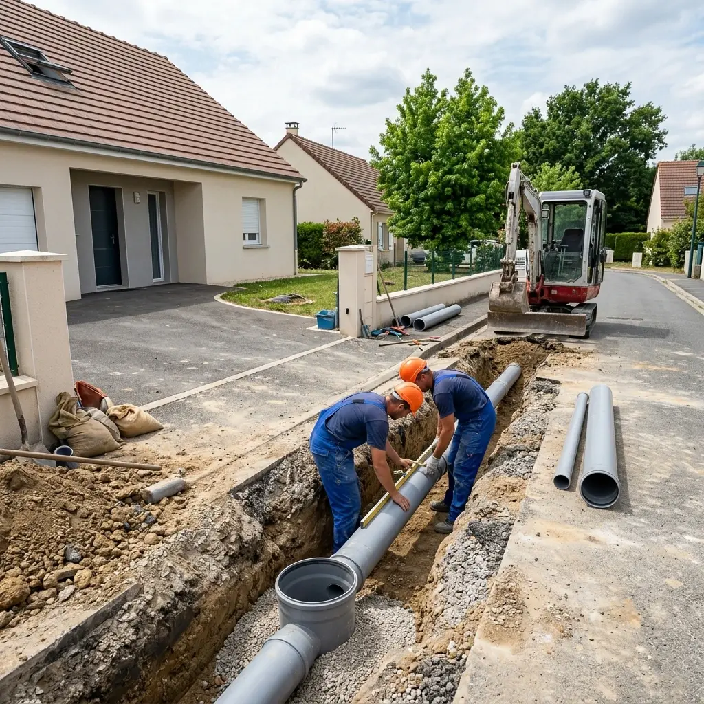 Raccordement au tout à l'égout Ménerville (78200)