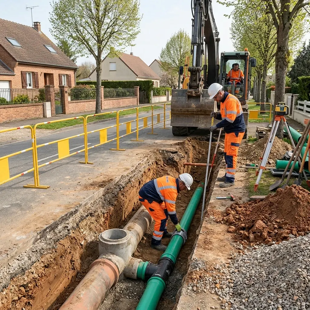 Raccordement au tout à l'égout Perdreauville (78200)