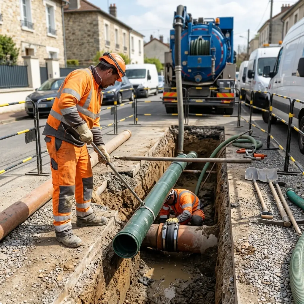 Raccordement au tout à l'égout Le Pecq (78230)