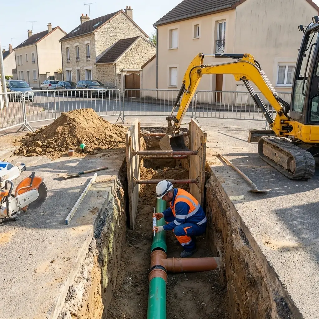 Raccordement au tout à l'égout Hardricourt (78250)