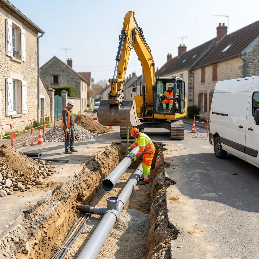 Raccordement au tout à l'égout Blaru (78270)