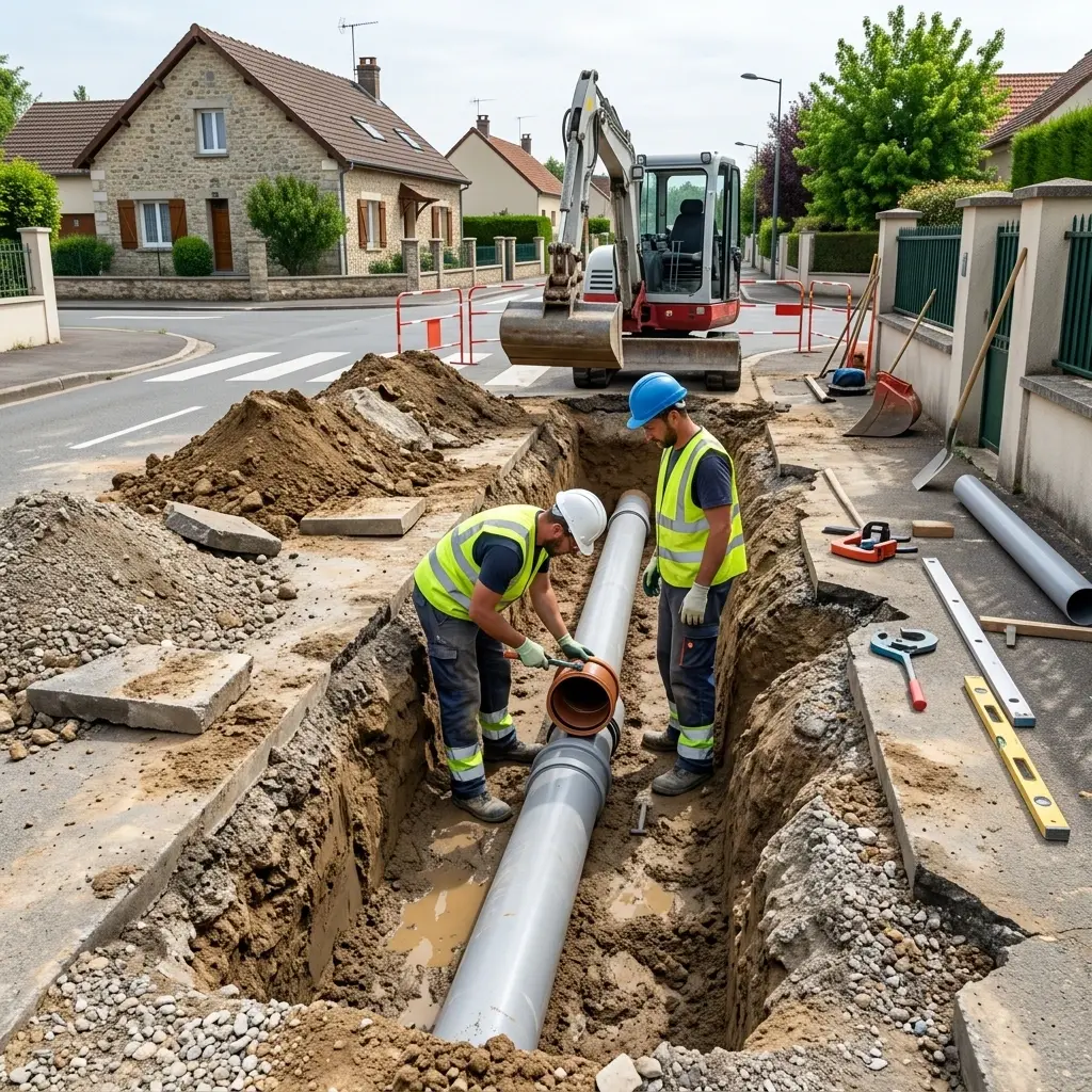 Raccordement au tout à l'égout Falaise (78410)