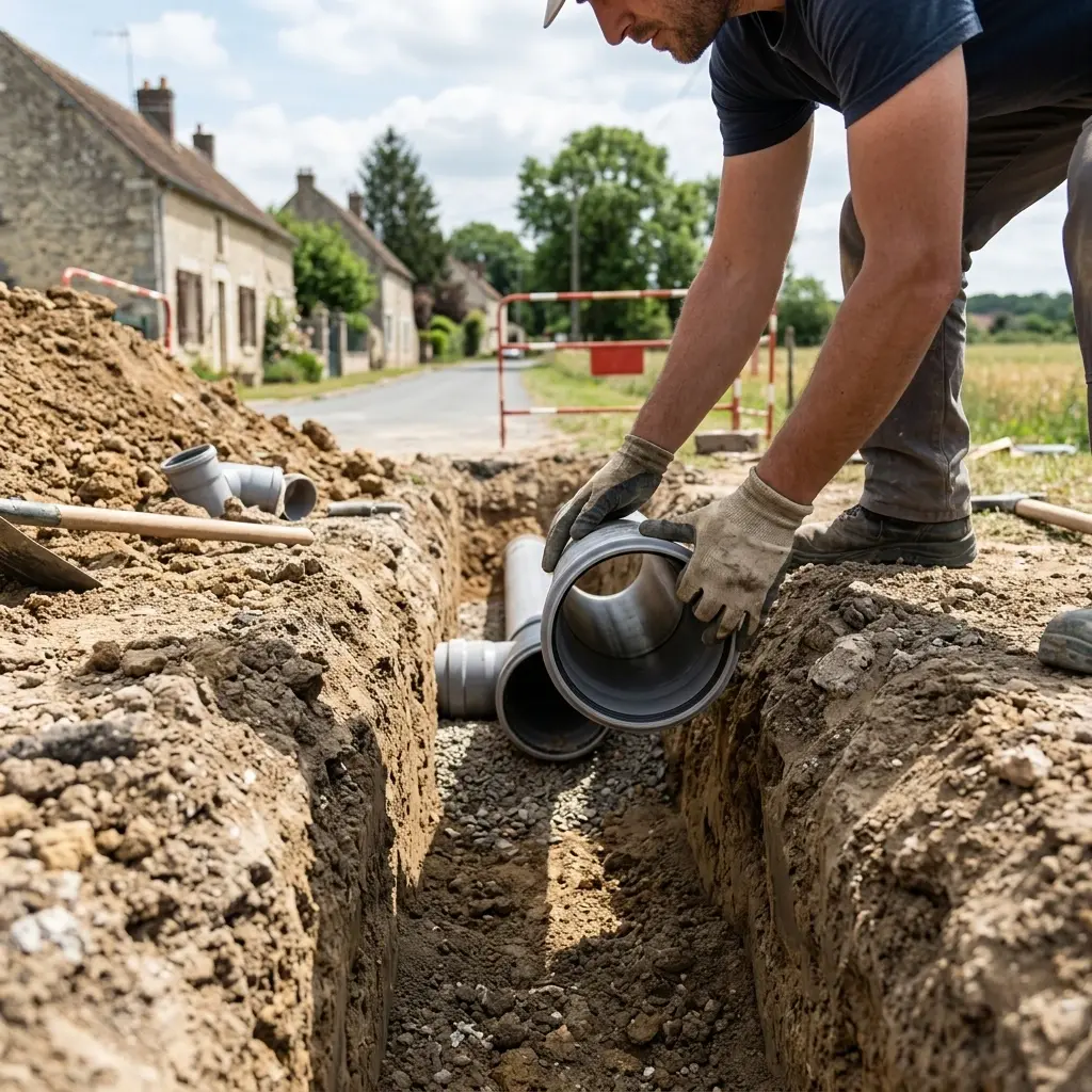 Expertise en raccordement au tout à l'égout à Montalet-le-Bois