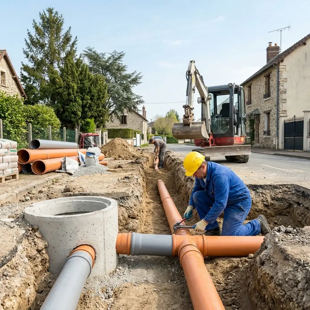Raccordement au tout à l'égout Maule (78580)