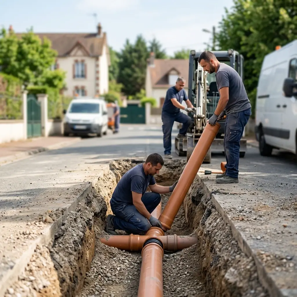 Raccordement au tout à l'égout Médan (78670)