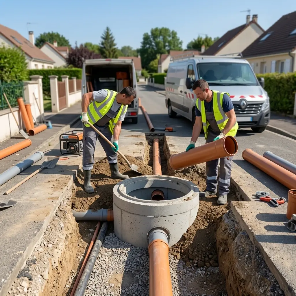 Raccordement au tout à l'égout Sainte-Mesme (78730)