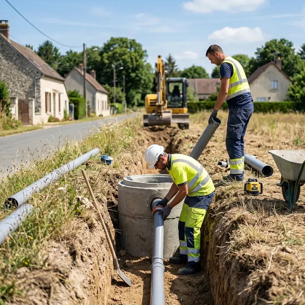 Raccordement au tout à l'égout Andelu (78770)
