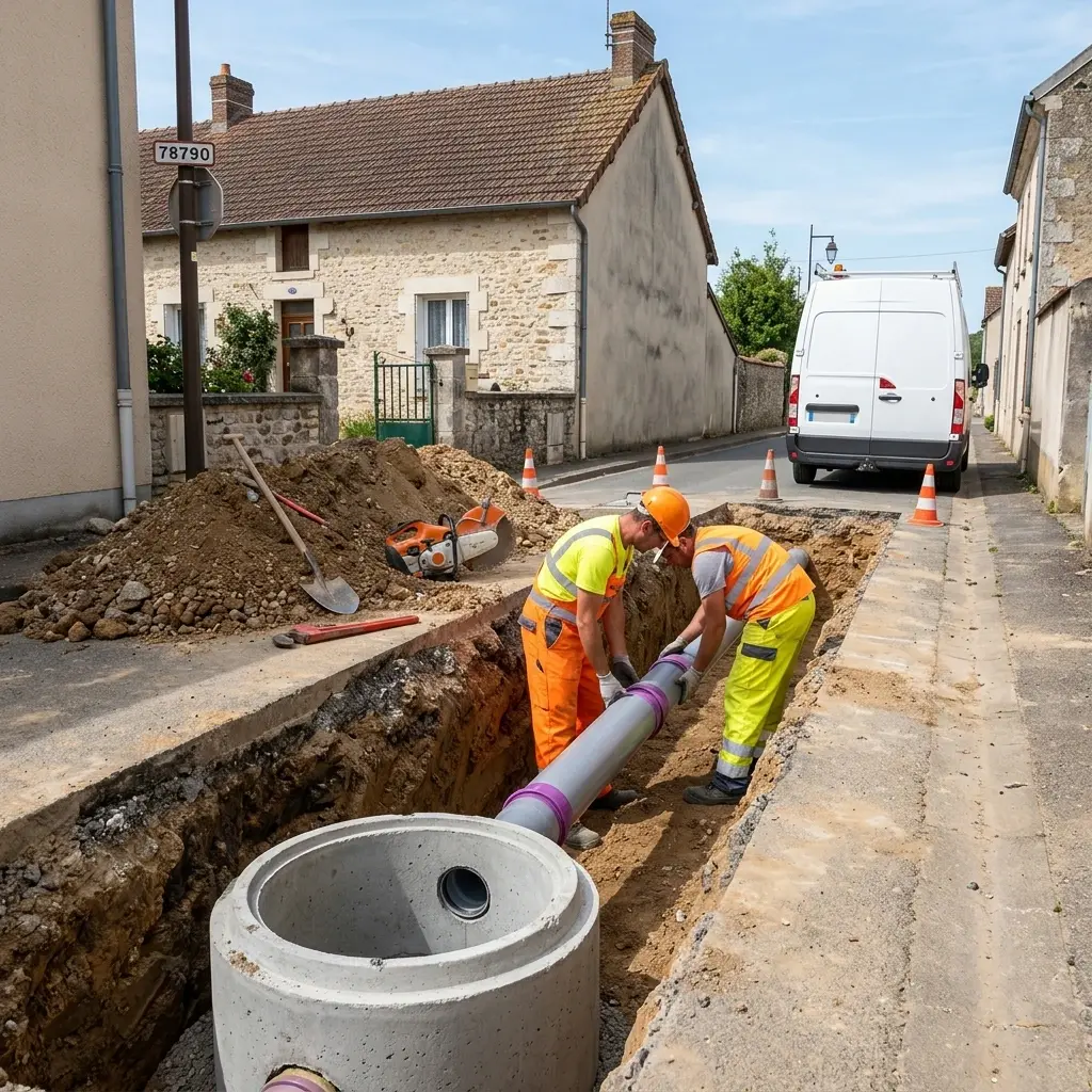 Raccordement au tout à l'égout Mulcent (78790)
