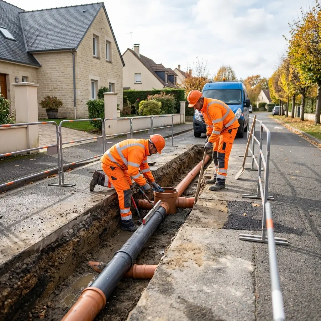 Raccordement au tout à l'égout Saint-Martin-des-Champs (78790)