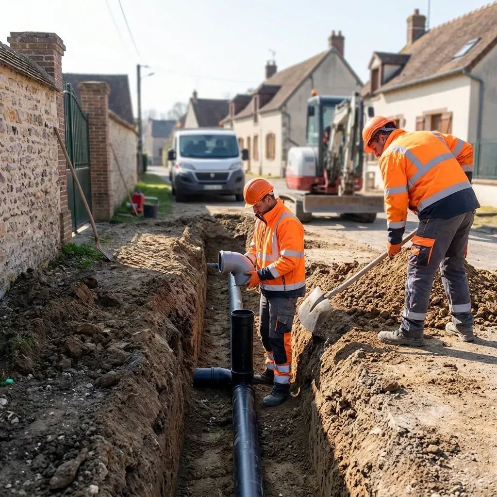 Raccordement au tout à l'égout Boinville-en-Mantois (78930)