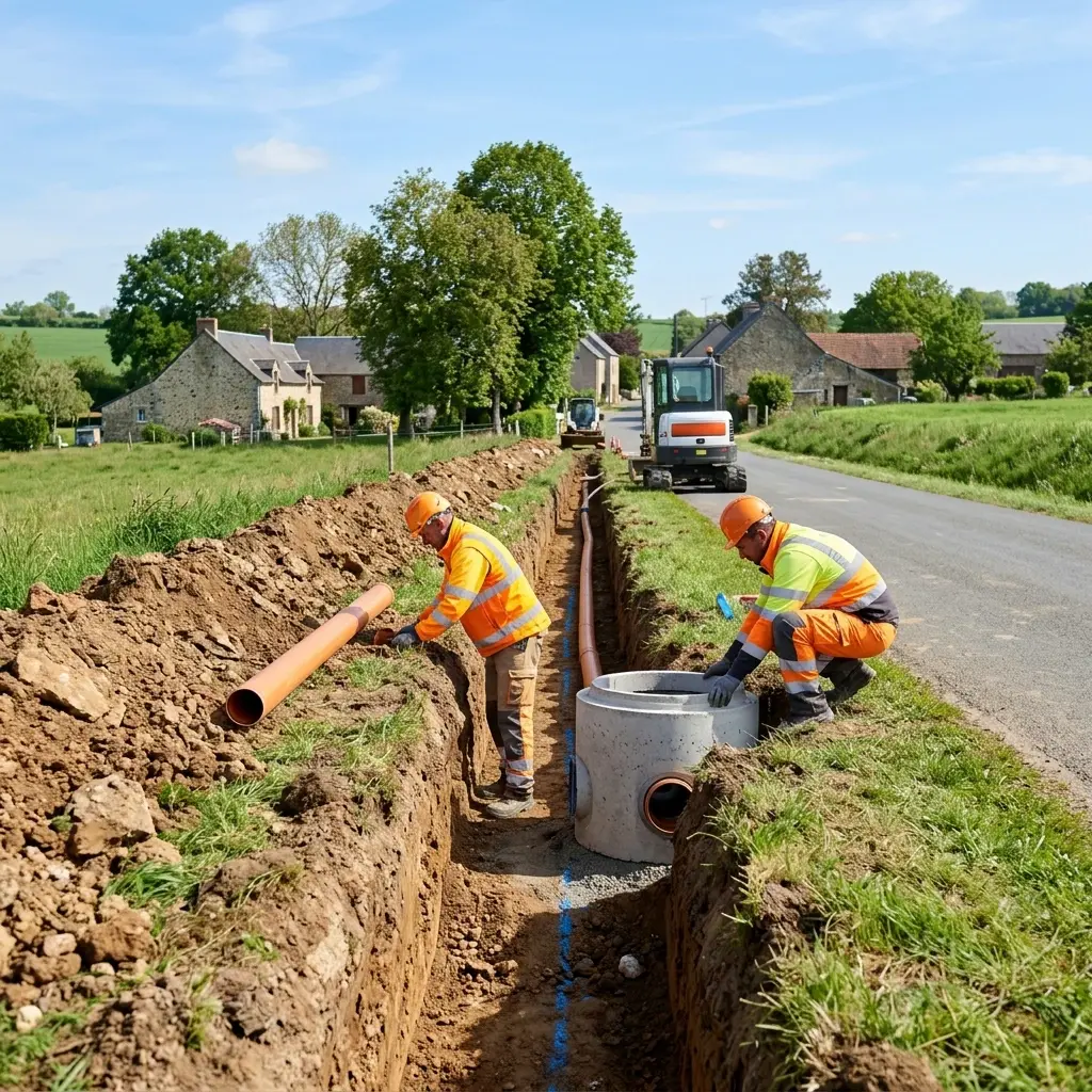 Raccordement au tout à l'égout Breuil-Bois-Robert (78930)