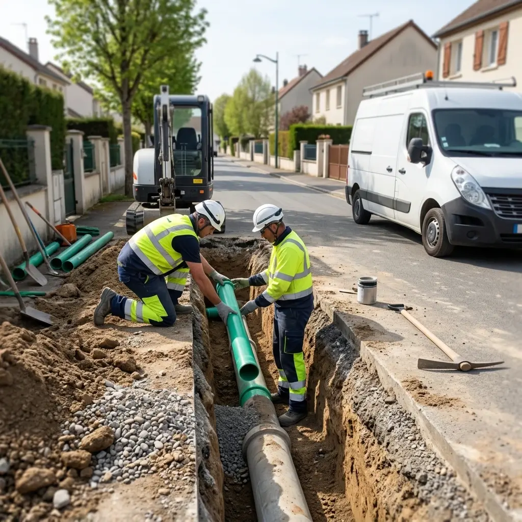Raccordement au tout à l'égout Vert (78930)