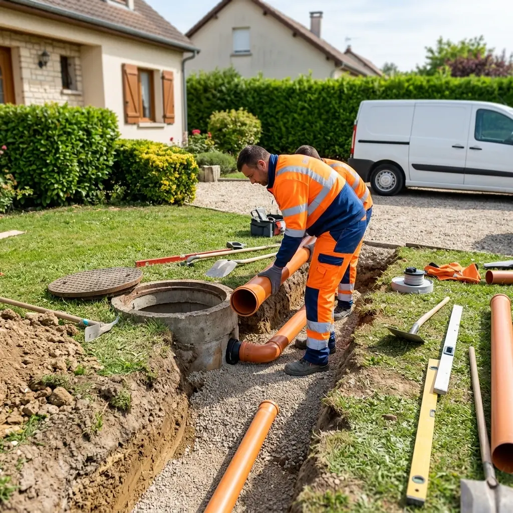 Raccordement au tout à l'égout Bréval (78980)