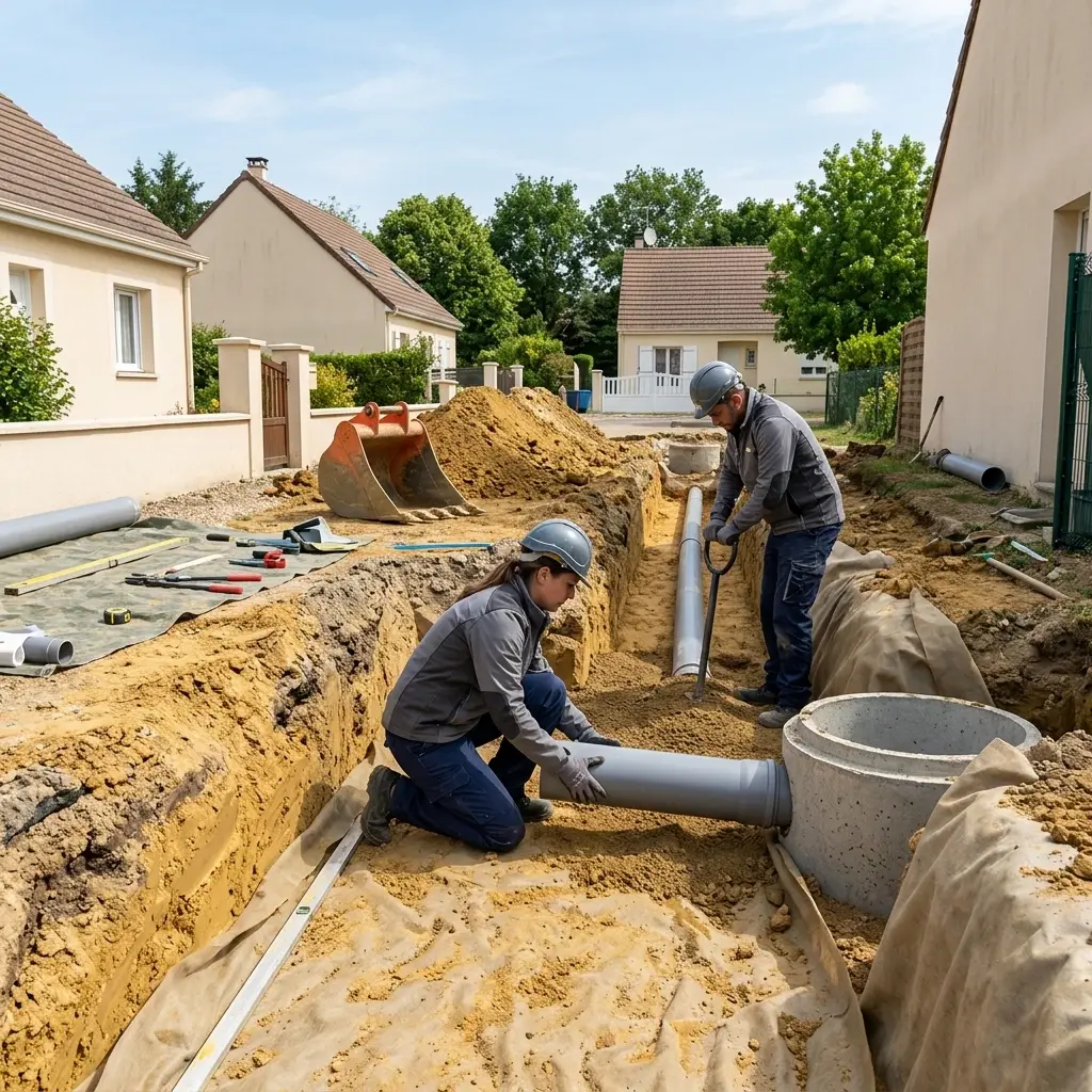 Raccordement au tout à l'égout La Norville (91290)