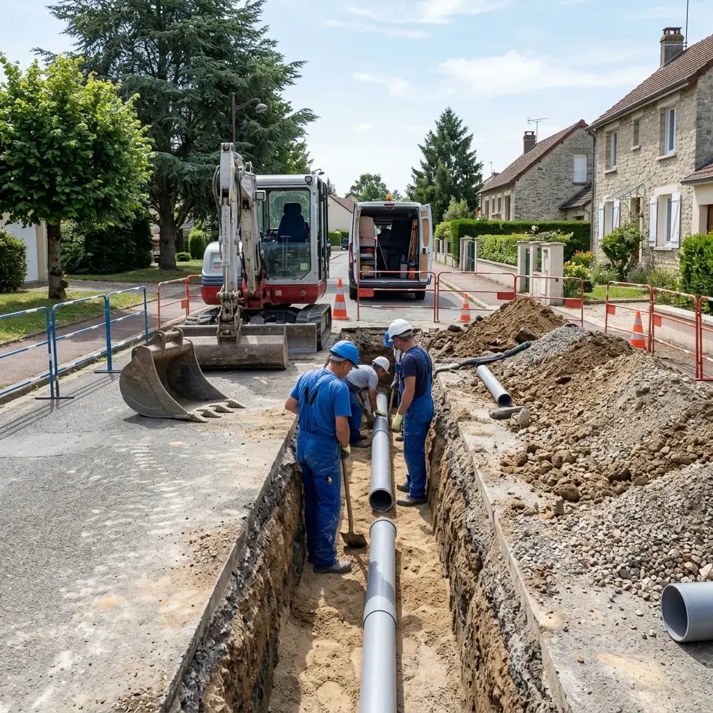Raccordement au tout à l'égout Linas (91310)
