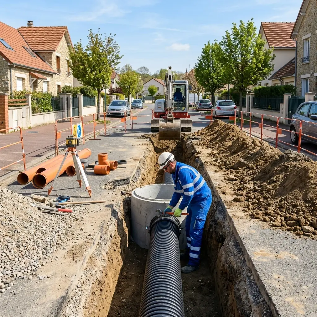 Raccordement au tout à l'égout Saclay (91400)