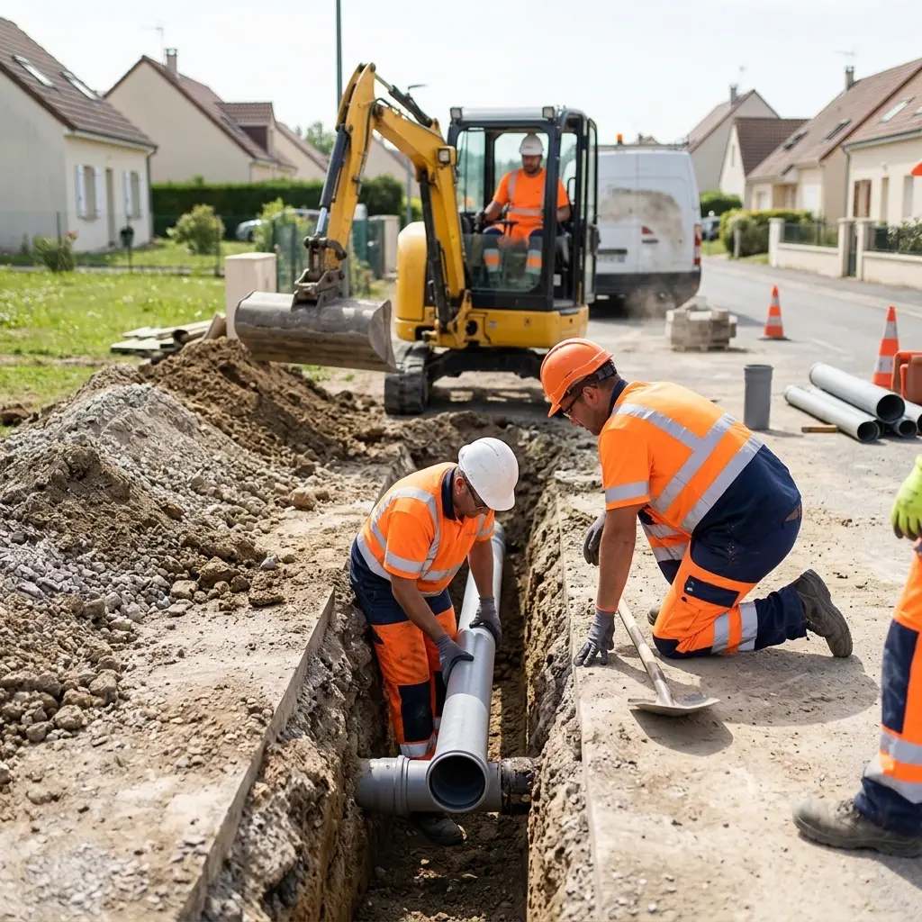 Raccordement au tout à l'égout Authon-la-Plaine (91410)