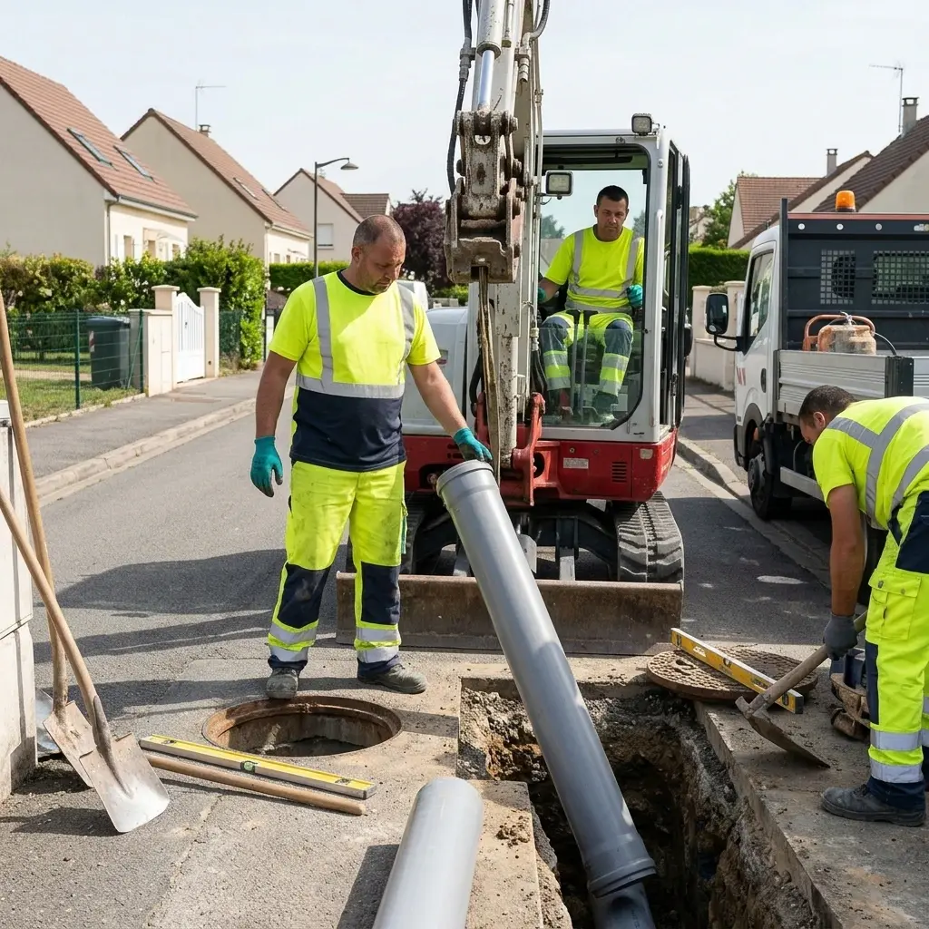 Raccordement au tout à l'égout Plessis-Saint-Benoist (91410)