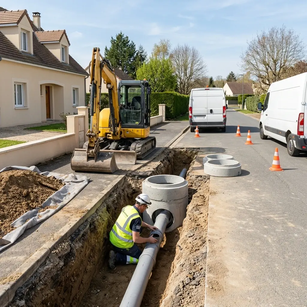 Raccordement au tout à l'égout Saint-Escobille (91410)