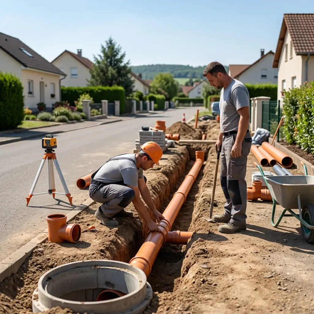 Raccordement au tout à l'égout Les Molières (91470)