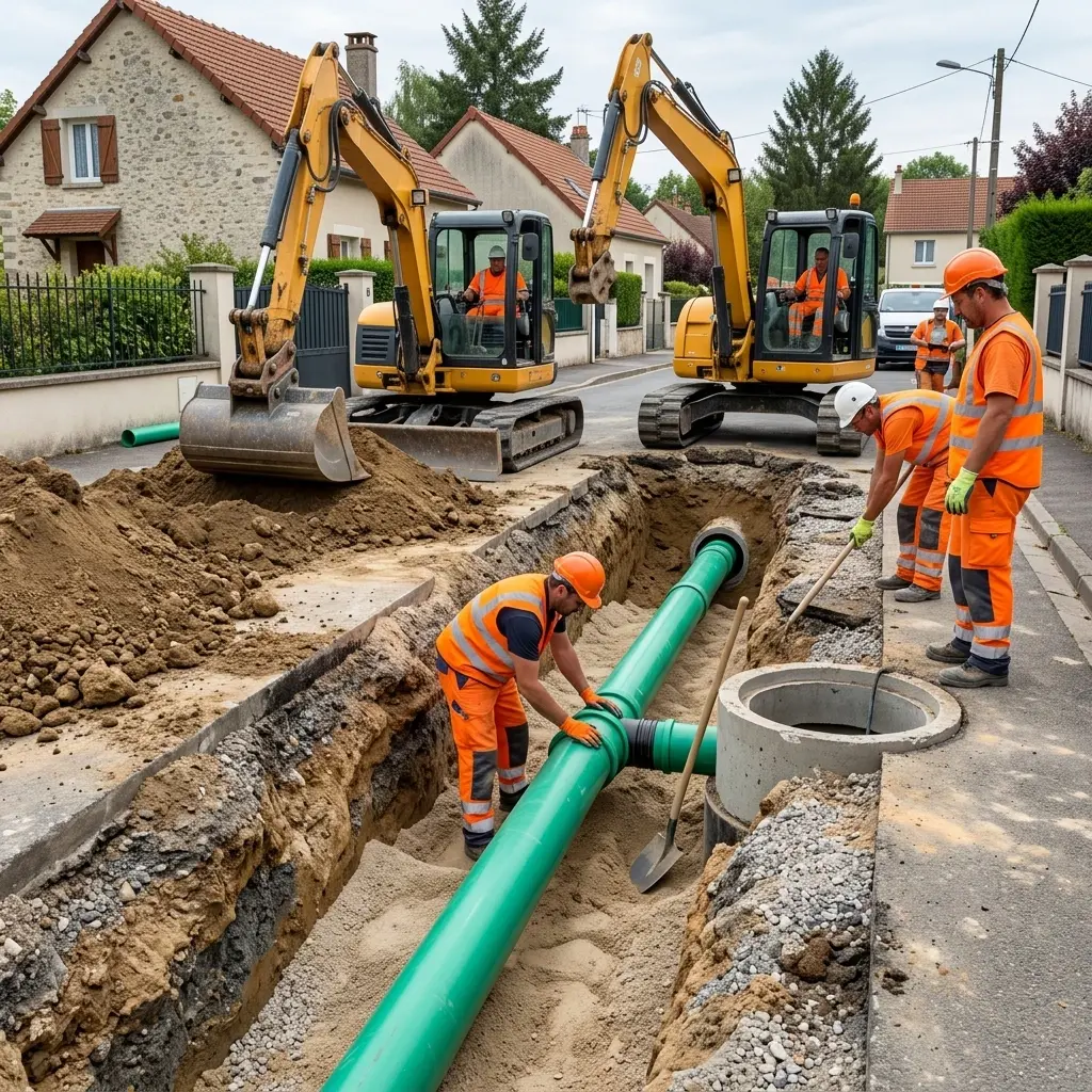 Raccordement au tout à l'égout Varennes-Jarcy (91480)