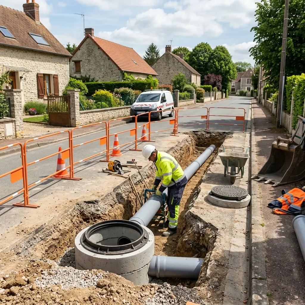 Raccordement au tout à l'égout Courances (91490)
