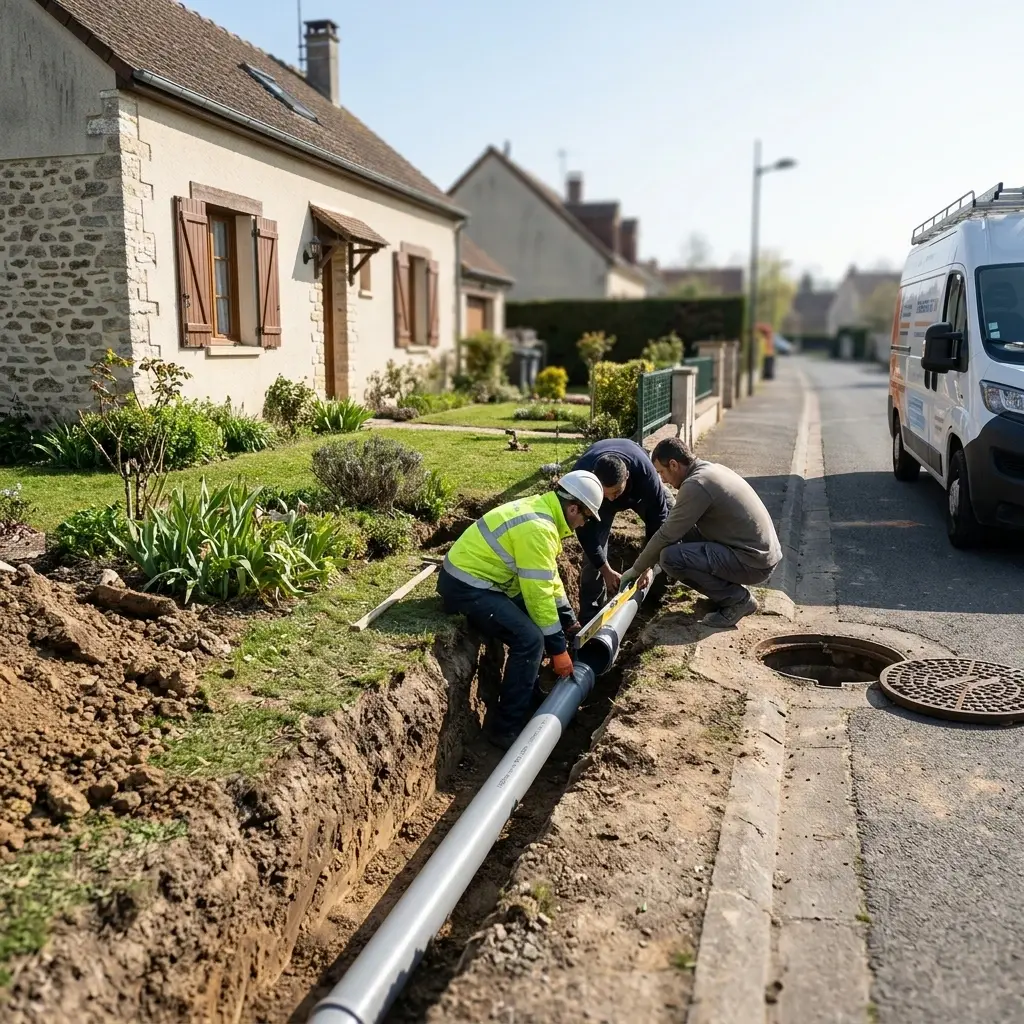 Raccordement au tout à l'égout Fontenay-le-Vicomte (91540)