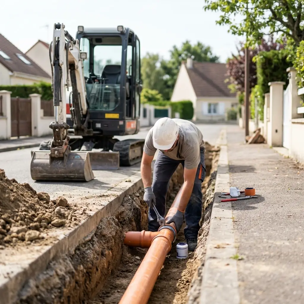Raccordement au tout à l'égout Ormoy (91540)