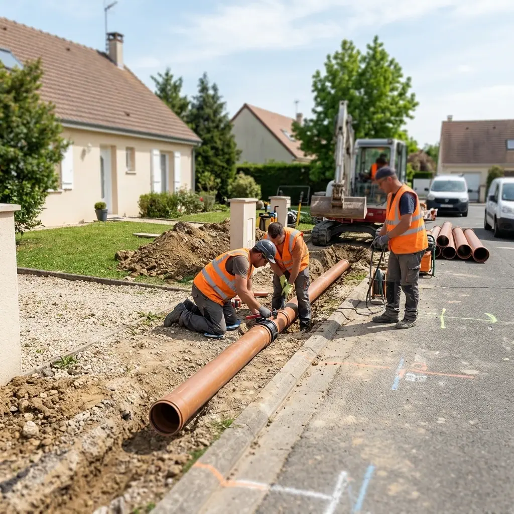 Raccordement au tout à l'égout Baulne (91590)