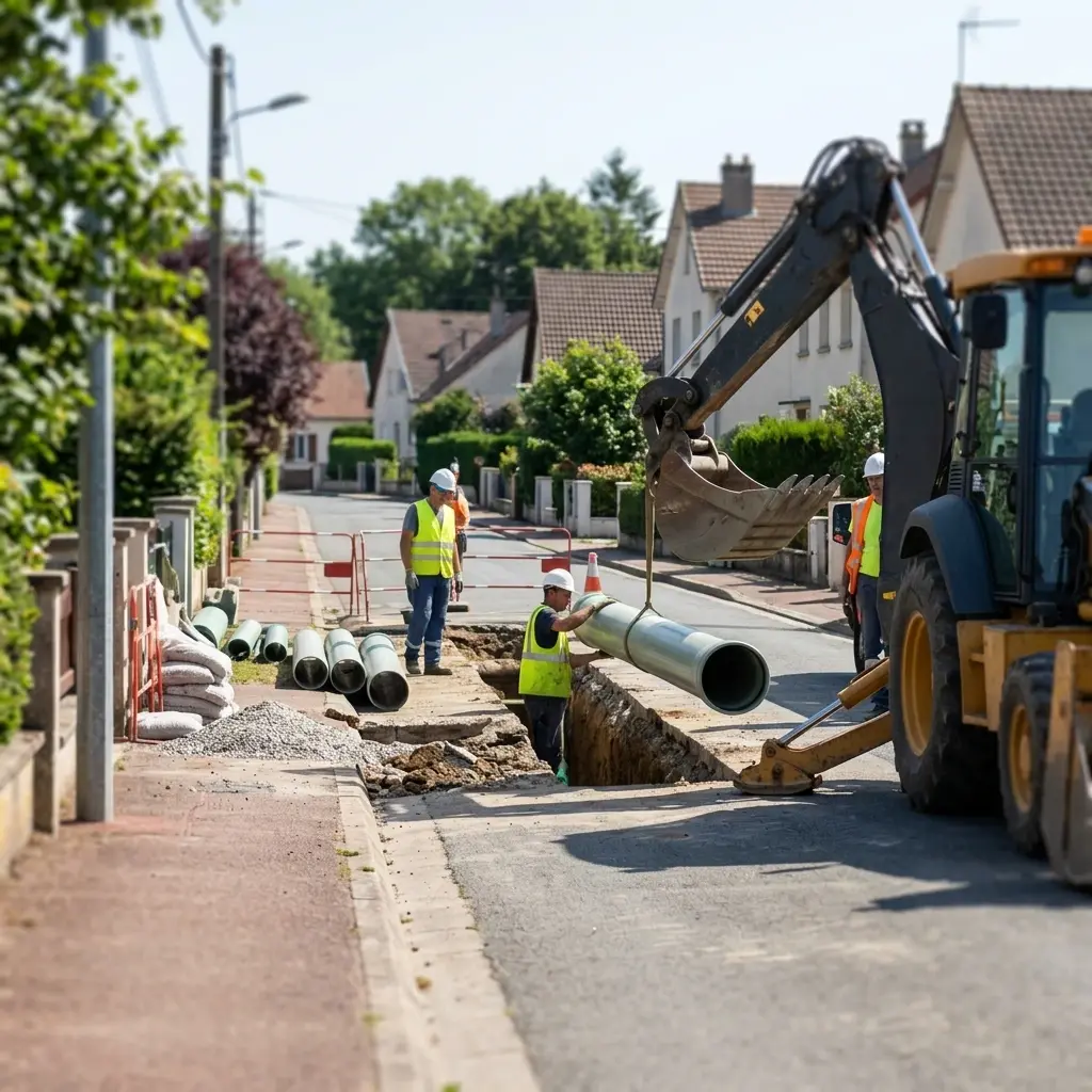 Raccordement au tout à l'égout D'Huison-Longueville (91590)