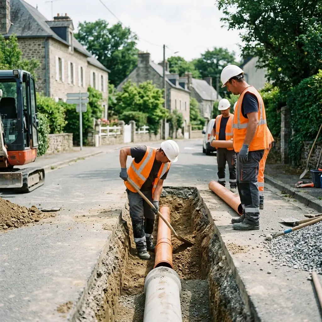 Raccordement au tout à l'égout La Ferté-Alais (91590)