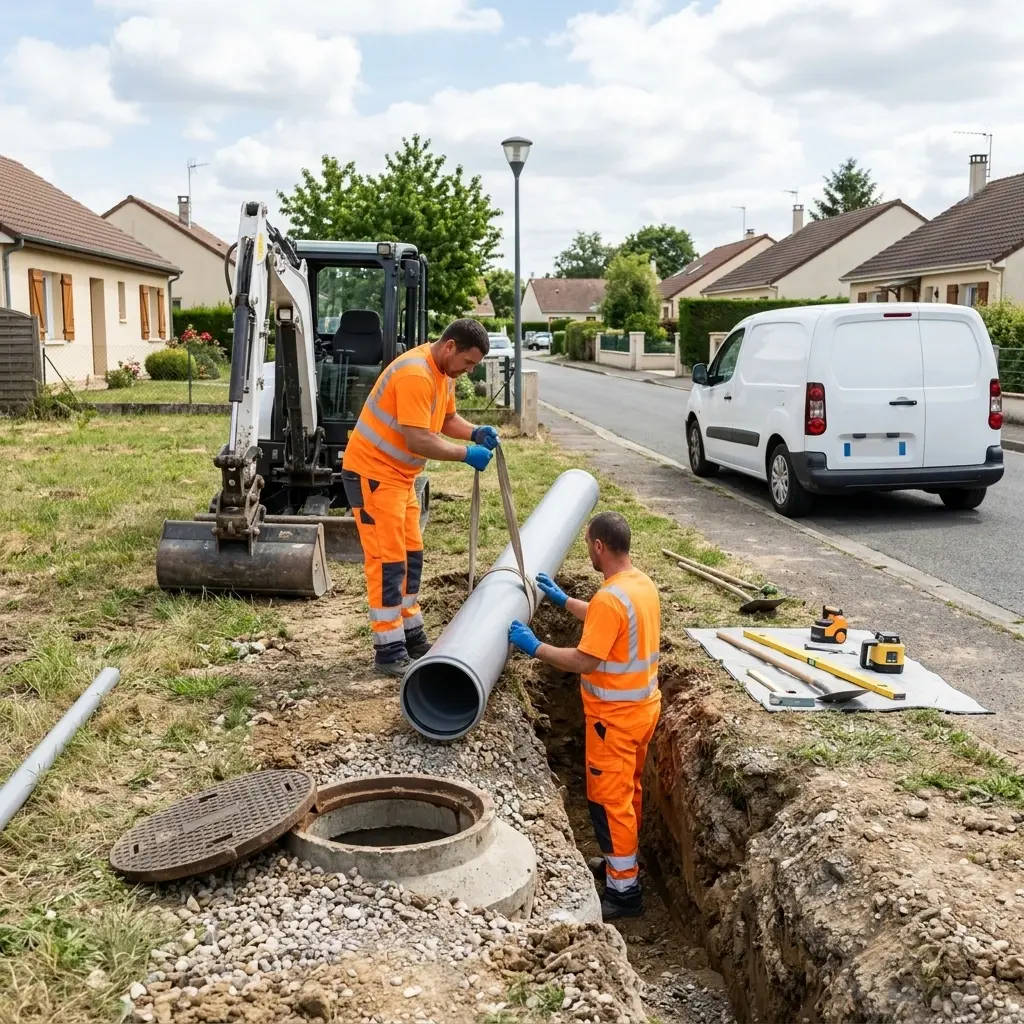 Raccordement au tout à l'égout Avrainville (91630)