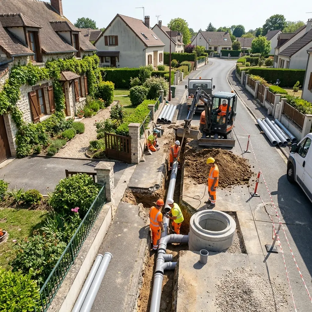 Raccordement au tout à l'égout Bruyères-le-Châtel (91680)
