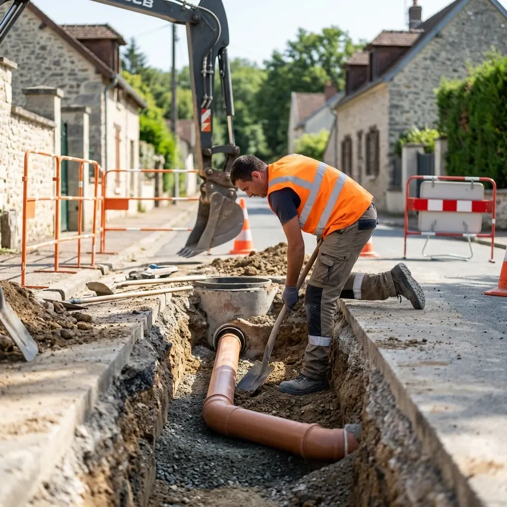 Raccordement au tout à l'égout Saclas (91690)