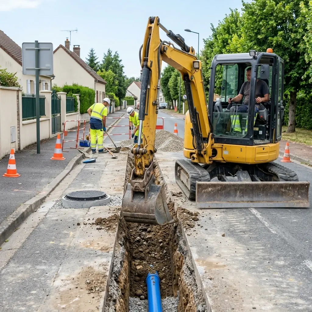 Raccordement au tout à l'égout Saint-Vrain (91770)