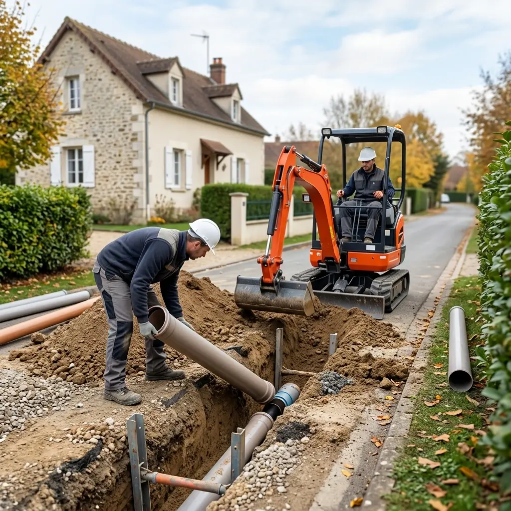 Raccordement au tout à l'égout Boissy-sous-Saint-Yon (91790)