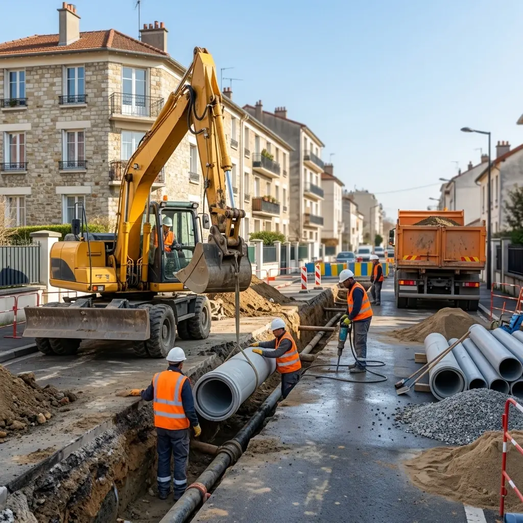 Raccordement au tout à l'égout Les Lilas (93260)