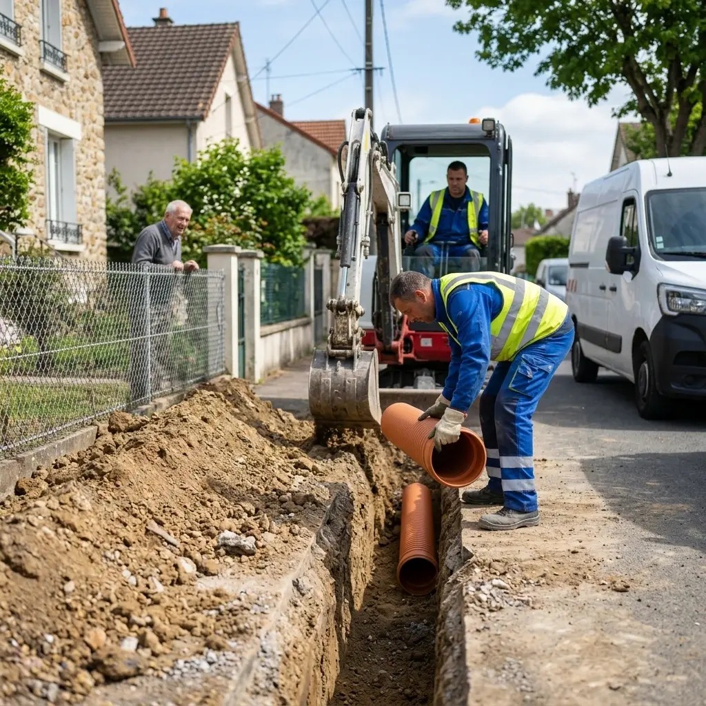 Raccordement au tout à l'égout Dugny (93440)