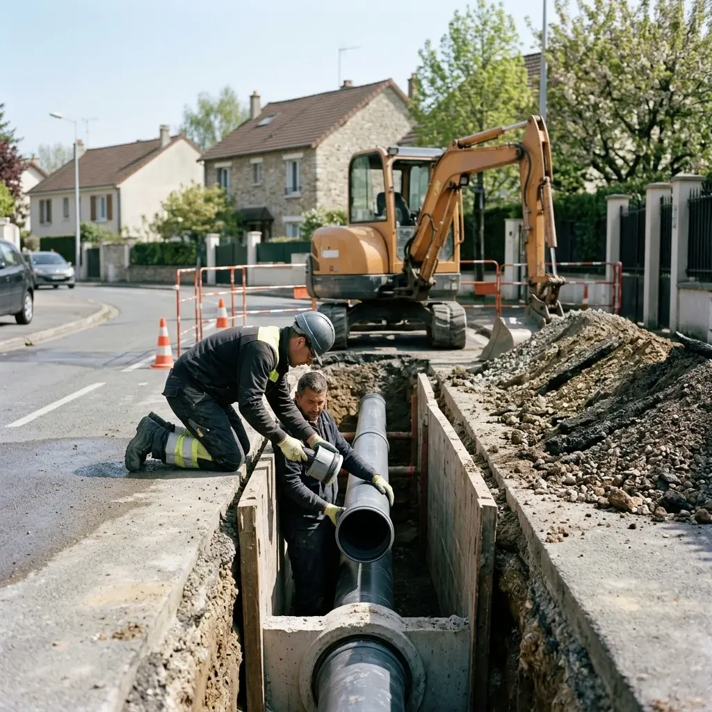 Raccordement au tout à l'égout Deuil-la-Barre (95170)