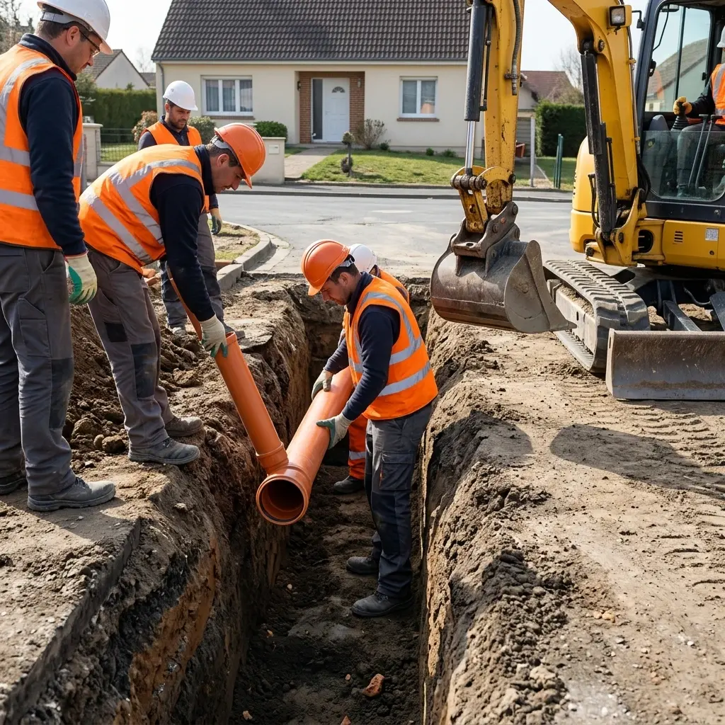 Raccordement au tout à l'égout Mours (95260)