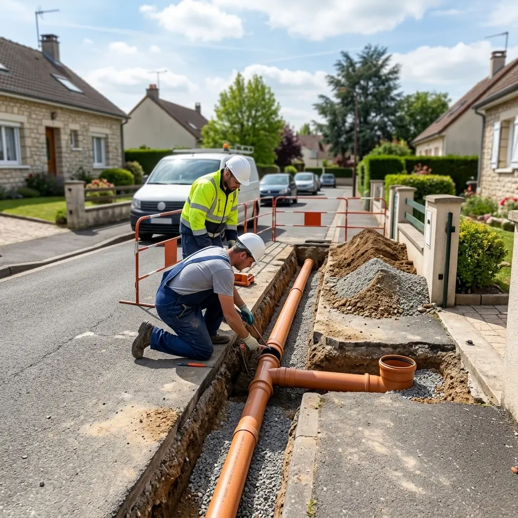 Raccordement au tout à l'égout Épinay-Champlâtreux (95270)