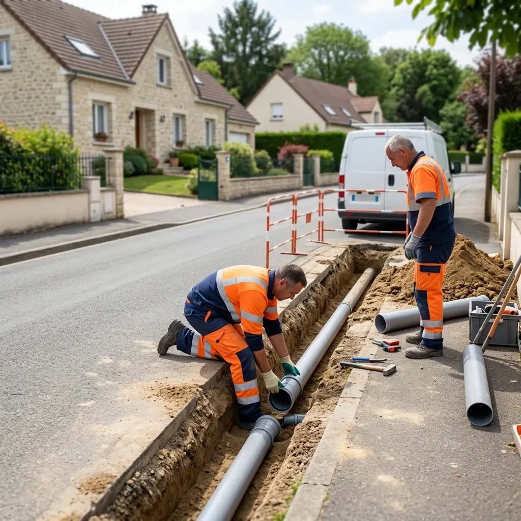 Raccordement au tout à l'égout Le Plessis-Luzarches (95270)