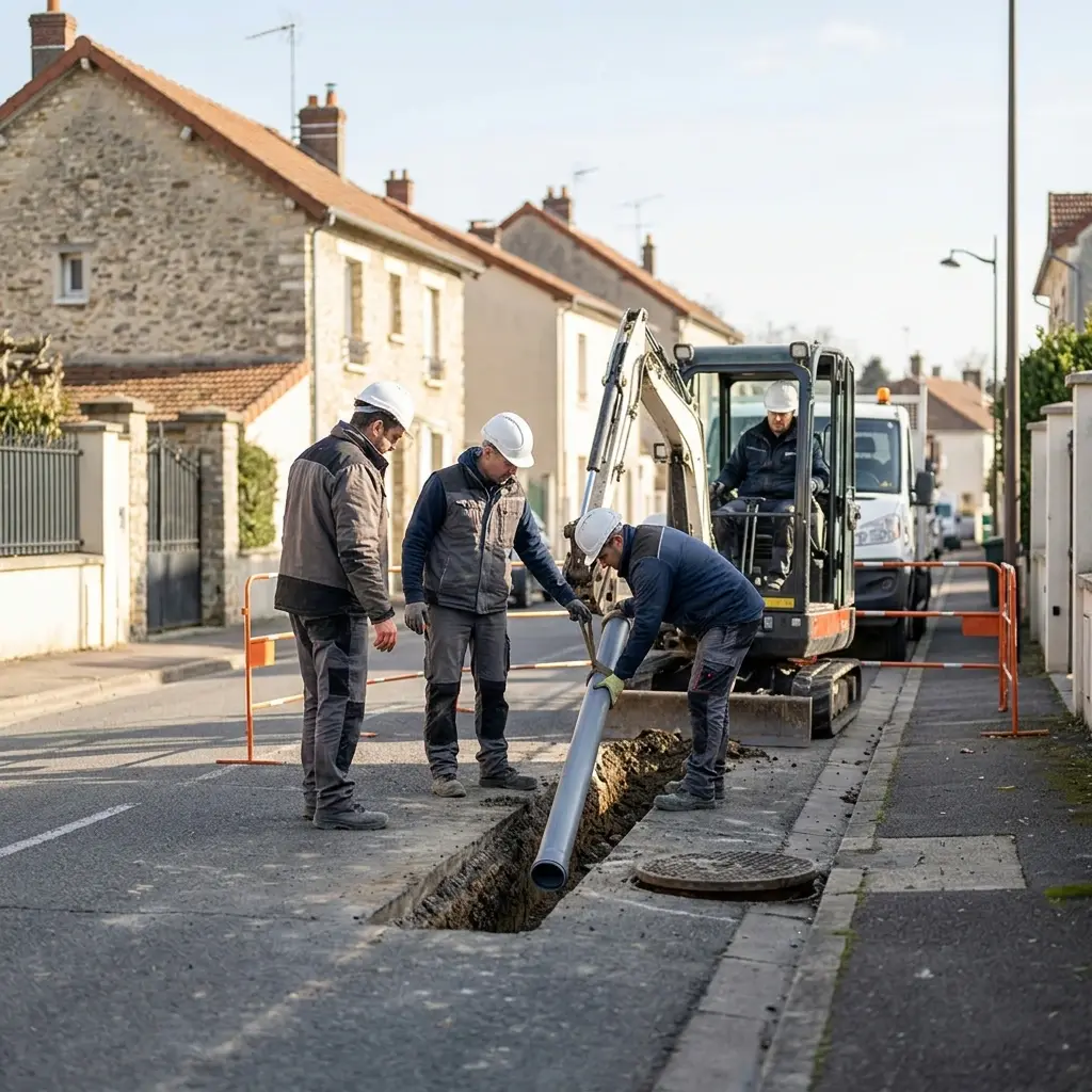 Raccordement au tout à l'égout Saint-Martin-du-Tertre (95270)