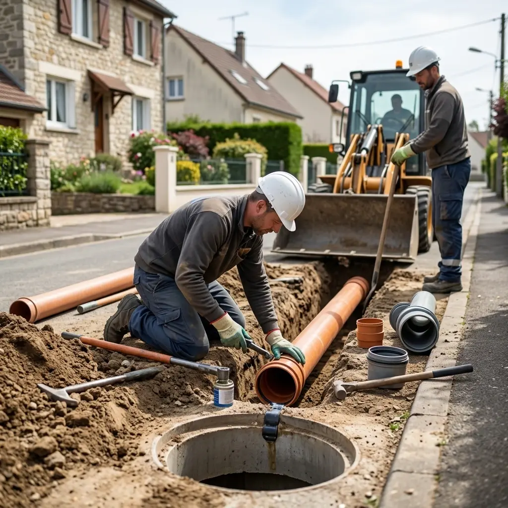 Raccordement au tout à l'égout Viarmes (95270)