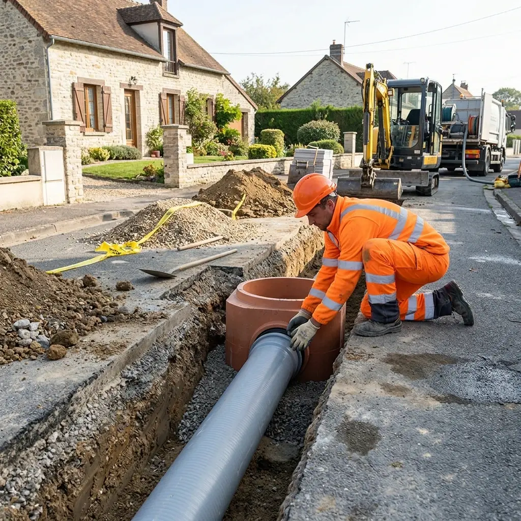 Raccordement au tout à l'égout Hérouville-en-Vexin (95300)